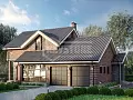 Проект дома 030-174-1МГ, 174 м², 1 этаж, 3 комнаты Проект дома 030-174-1МГ, 174 м², 1 этаж, 3 комнаты