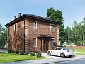 Проект дома 075-120-2, 120 м², 2 этажа, 3 комнаты Проект дома 075-120-2, 120 м², 2 этажа, 3 комнаты