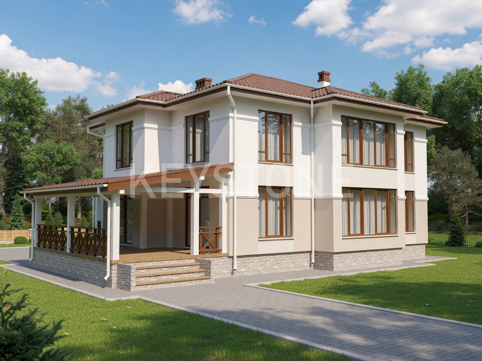 Проект дома Триумф, 327 м², 2 этажа, 6 комнат