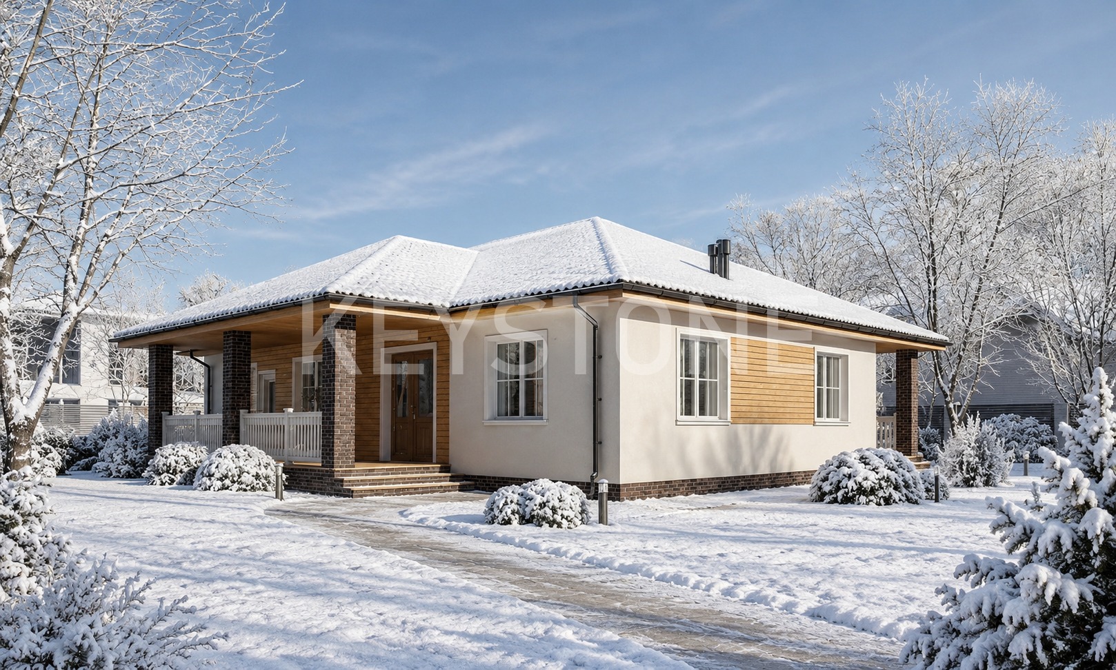 Проект дома 202-174-1, 174 м², 1 этаж, 3 комнаты