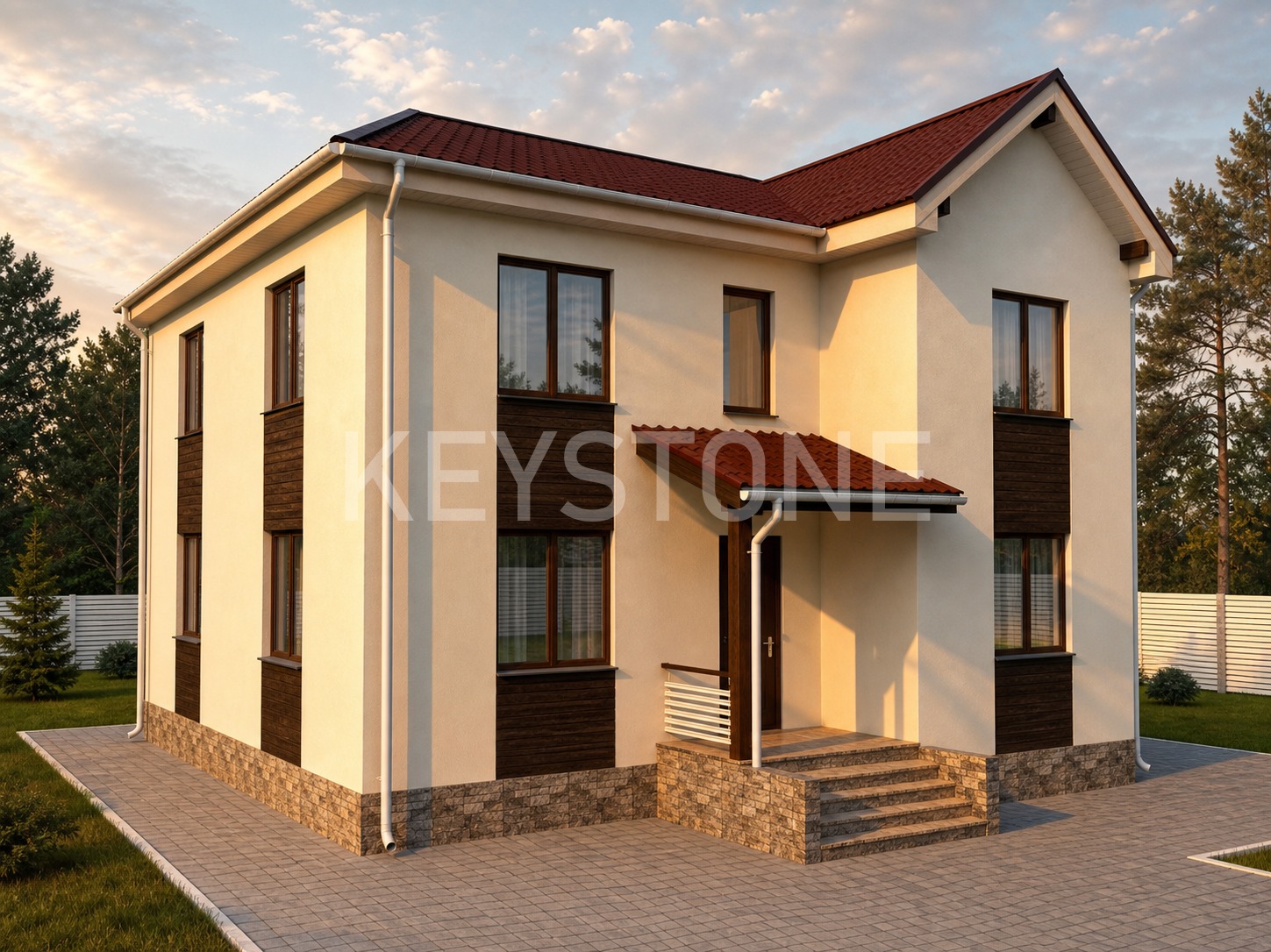 Проект дома Домминик, 172.7 м², 2 этажа, 6 комнат