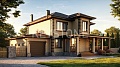 Дом 219 м² по проекту 064-219-2Г — главный фасад Дом 219 м² по проекту 064-219-2Г — главный фасад