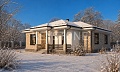 Дом 147 м² по проекту 090-147-1 — главный фасад Дом 147 м² по проекту 090-147-1 — главный фасад