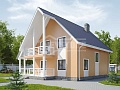 Проект дома Клевер, 149.5 м², 2 этажа, 6 комнат Проект дома Клевер, 149.5 м², 2 этажа, 6 комнат