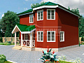 Проект дома Якана, 148 м², 2 этажа, 5 комнат Проект дома Якана, 148 м², 2 этажа, 5 комнат