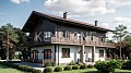 Дом 177 м² по проекту 053-177-2 — главный фасад Дом 177 м² по проекту 053-177-2 — главный фасад