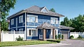 Дом 215 м² по проекту 073-215-2Г — главный фасад Дом 215 м² по проекту 073-215-2Г — главный фасад