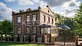 Дом 245 м² по проекту 023-245-2П — главный фасад, классический стиль Дом 245 м² по проекту 023-245-2П — главный фасад, классический стиль