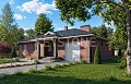 Проект дома 183-214-1Г, 214 м², 1 этаж, 4 комнаты Проект дома 183-214-1Г, 214 м², 1 этаж, 4 комнаты