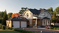 Дом 273 м² по проекту 044-273-1МГП — главный фасад Дом 273 м² по проекту 044-273-1МГП — главный фасад