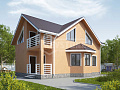 Проект дома Даниил, 122 м², 2 этажа, 6 комнат Проект дома Даниил, 122 м², 2 этажа, 6 комнат